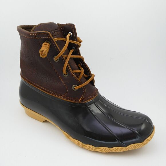 Sperry Saltwater Boots, Brown/Dark Brown STS91176 Waterproof Women's US: 9 - Picture 1 of 8